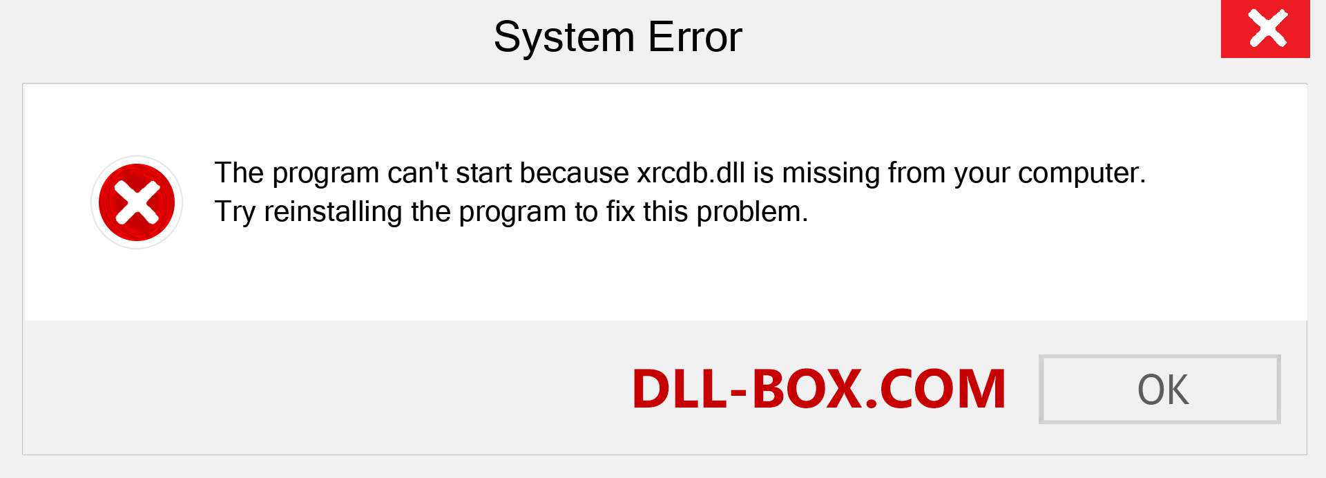  xrcdb.dll file is missing?. Download for Windows 7, 8, 10 - Fix  xrcdb dll Missing Error on Windows, photos, images
